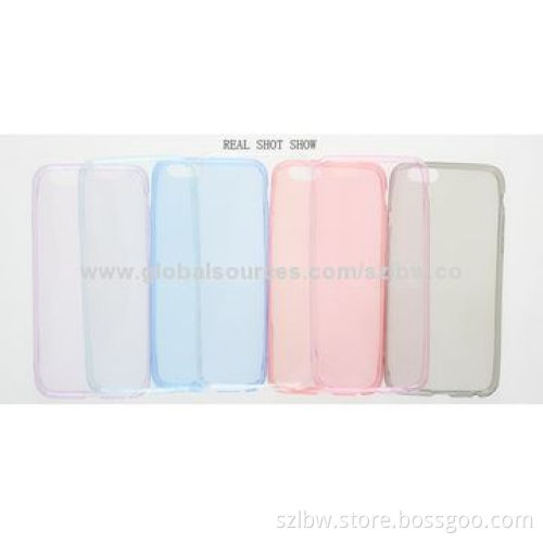 Supper Soft TPU Rubber Transparent Crystal Clear Back Cover Case for iPhone 6, Design for 4.7''